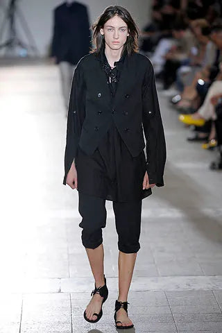 S/S2009 Ann Demeulemeester runway double breasted bondage vest