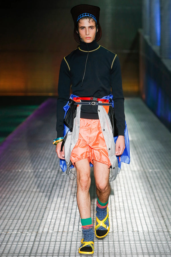 S/S2017 Prada Linea Rossa color block windbreaker jacket