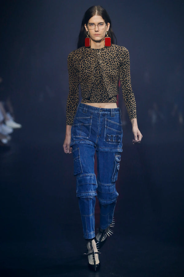 S/S2018 Balenciaga runway convertible cargo denim pants