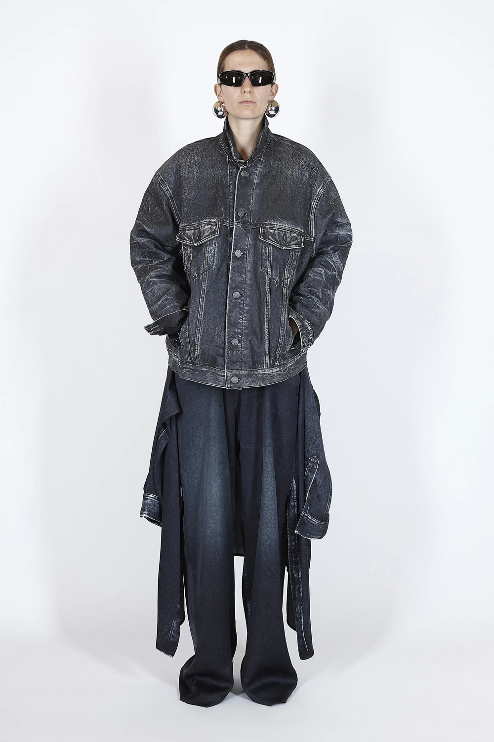 S/S2021 Balenciaga trompe l'oeil heavy cotton jacket