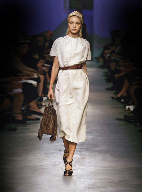 S/S2007 Prada fringe leather tote bag