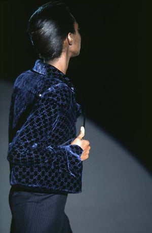 F/W1997 Gucci by Tom Ford monogram suede hobo bag