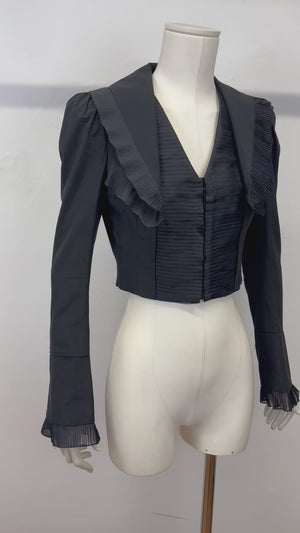 S/S 2007 Alexander McQueen evening jacket with pleated details