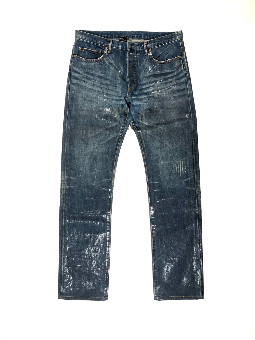AW2003 "Dior Homme Luster" Blue Waxed Denim