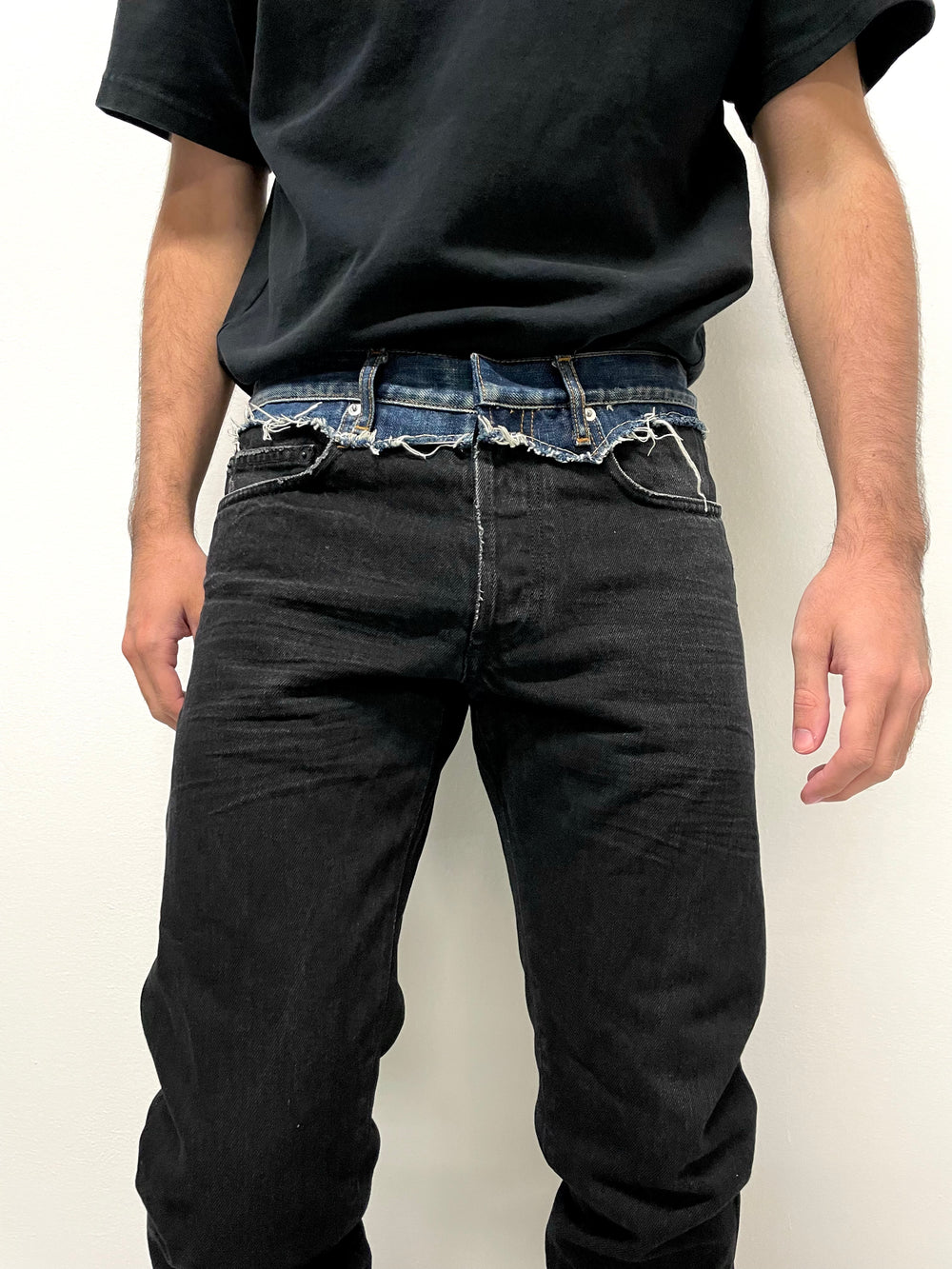 2006 Dior Homme cummerbund jeans