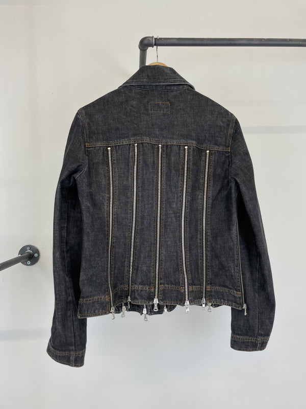 Dolce & Gabbana zipper shredder denim jacket