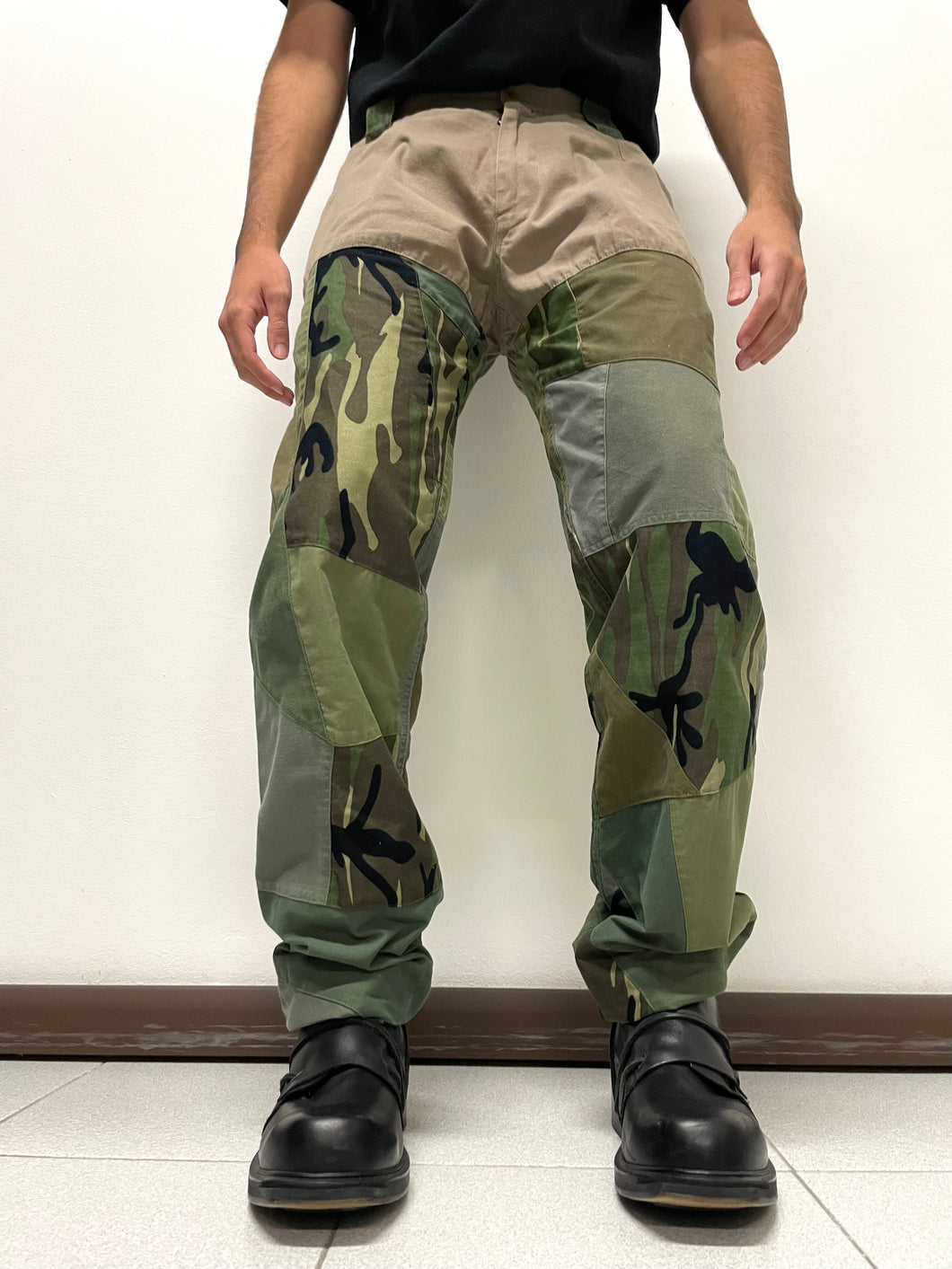 2000s Dolce & Gabbana Hybrid Military patchwork pants