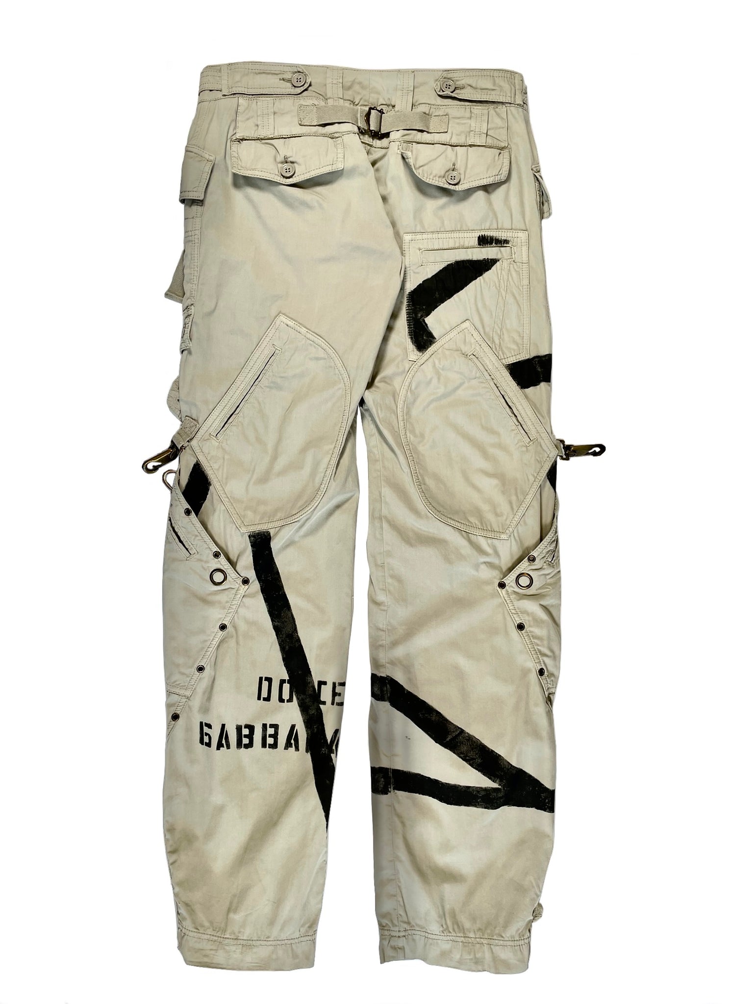 2000's Dolce & Gabbana bondage military cargo pants – elevated 