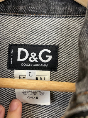 Dolce & Gabbana zipper shredder denim jacket