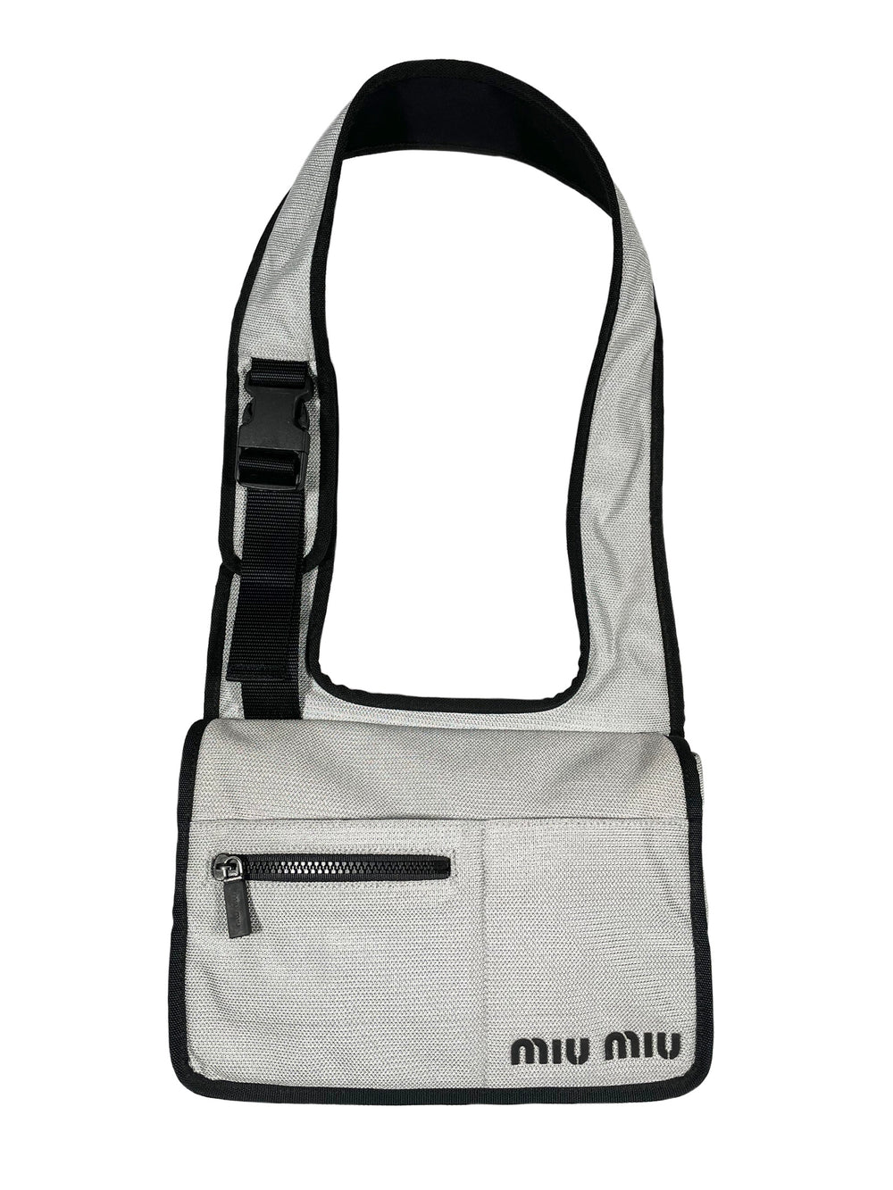 SS1999 Miu Miu silver technical crossbody bag