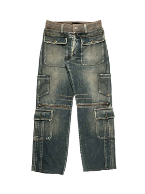 2000’s Dolce & Gabbana double waisted utility cargo jeans