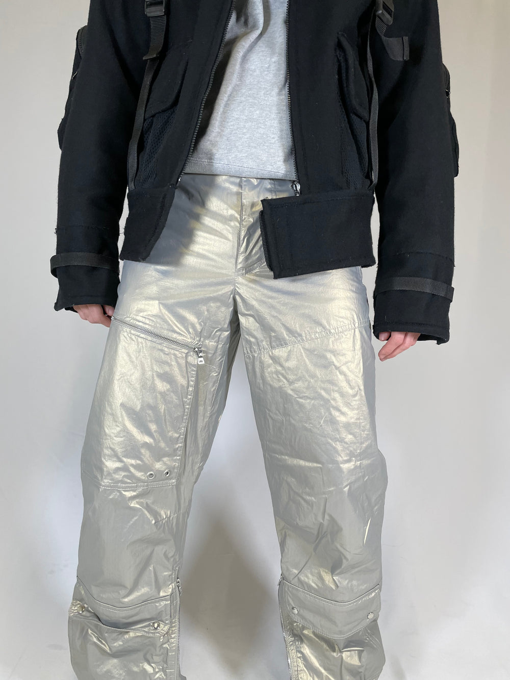 2000’s Prada astro silver cargo pants