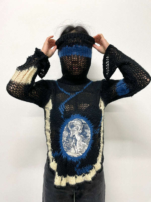 AW2007 Jean Paul Gaultier crochet knit with mask