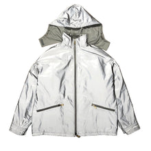 Load image into Gallery viewer, AW2000 Emporio Armani futuristic reflective glass jacket with modular hood
