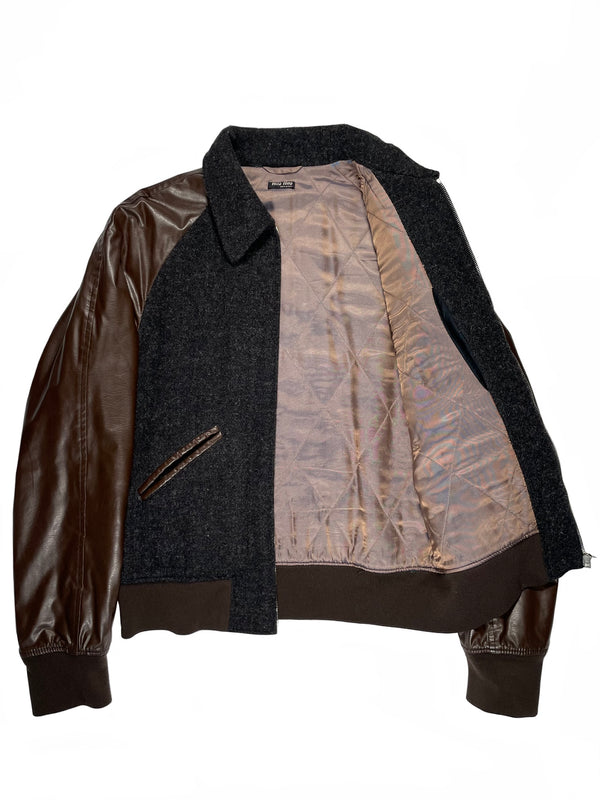 2000s Miu Miu iridescent varsity jacket