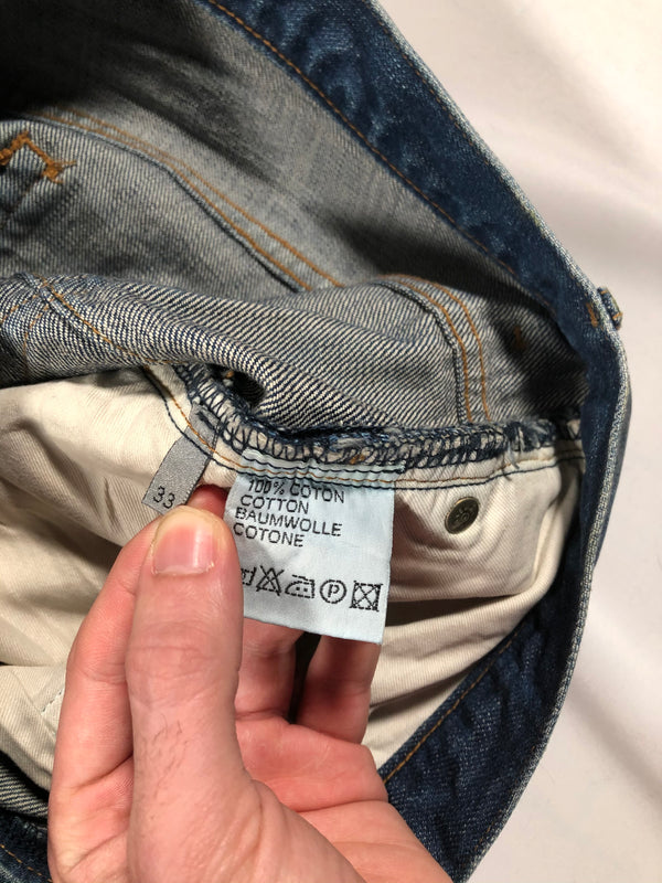 AW2003 "Dior Homme Luster" Blue Waxed Denim