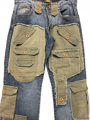 AW2005 Dolce & Gabbana patchwork cargo Denim