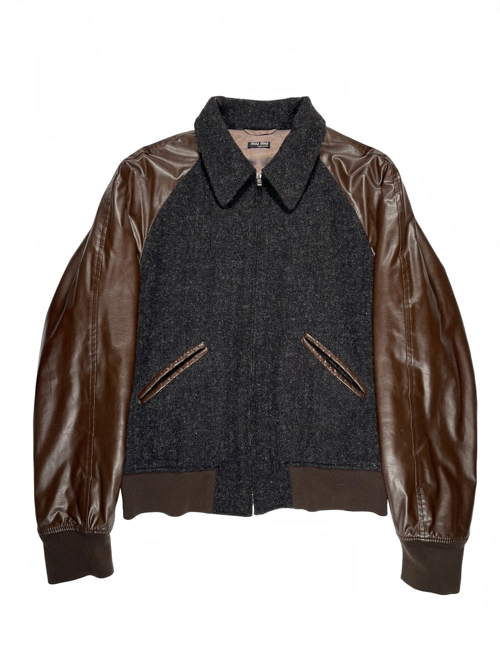 2000s Miu Miu iridescent varsity jacket