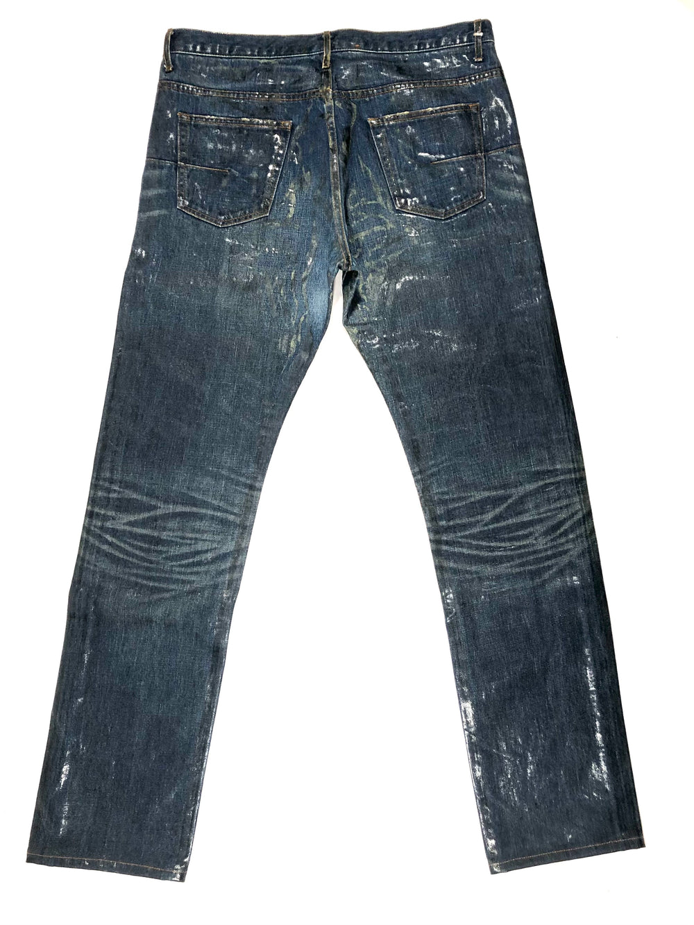 AW2003 "Dior Homme Luster" Blue Waxed Denim