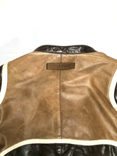 Load image into Gallery viewer, 2000’s Prada brown biker leather jacket
