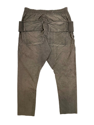2000s Rick Owens dust grey creatch cargo pants