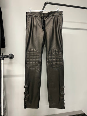 AW2003 Dolce & Gabbana leather bondage biker pants