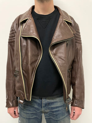 1990s Emporio Armani biker leather jacket