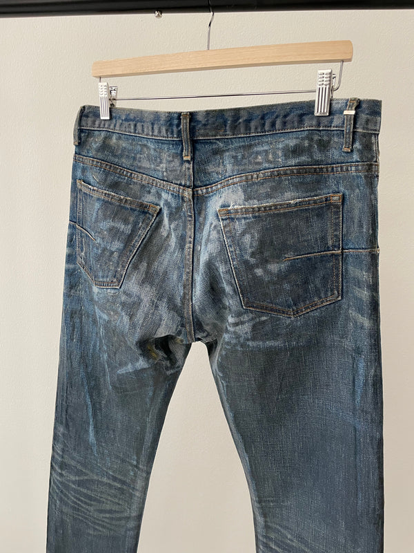 AW2003 Dior Homme waxed jeans
