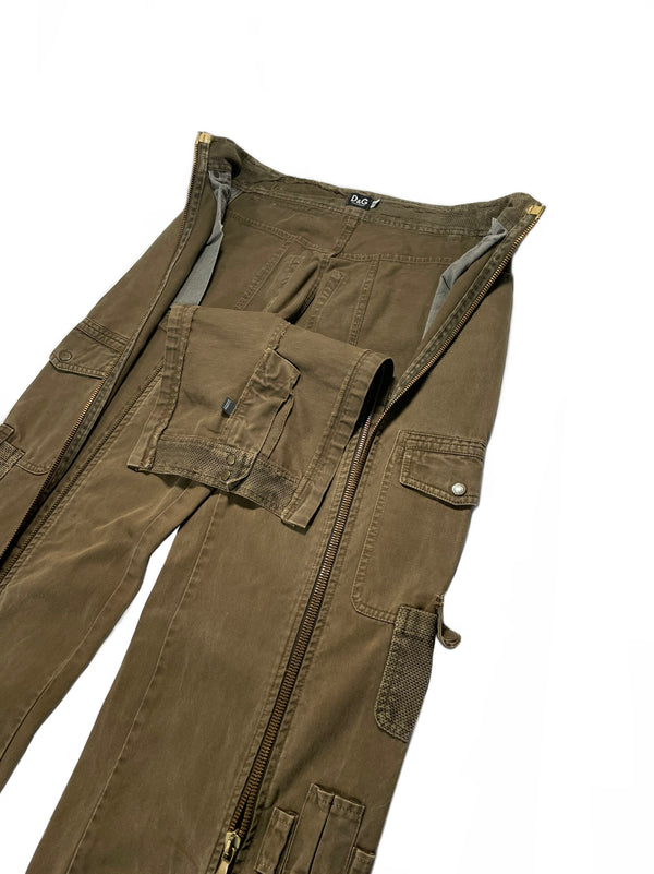 2000’s Dolce & Gabbana full zipper cargo pants