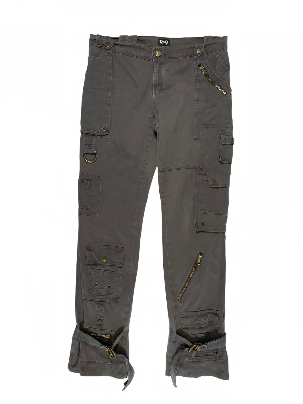2000s Dolce & Gabbana bondage multi-pocket trousers