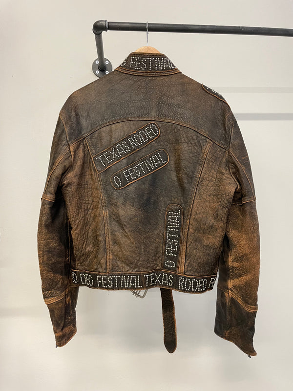 Vintage Dolce & Gabbana Leather Jacket Size L Real Leather