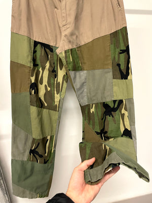 2000s Dolce & Gabbana Hybrid Military patchwork pants