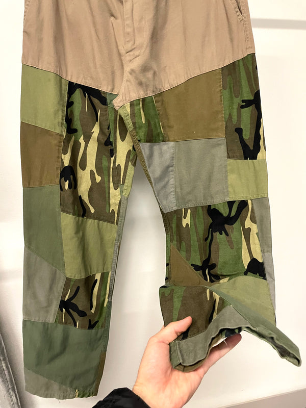 2000s Dolce & Gabbana Hybrid Military patchwork pants