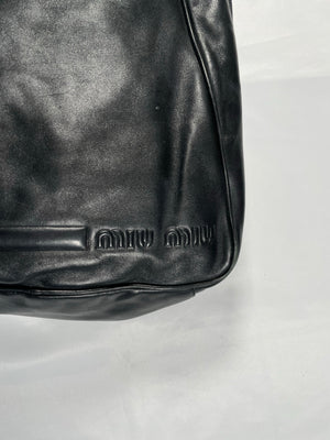 1999 Miu Miu black leather crossbody bag