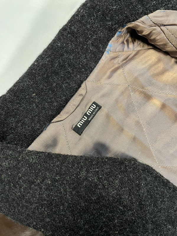 2000s Miu Miu iridescent varsity jacket