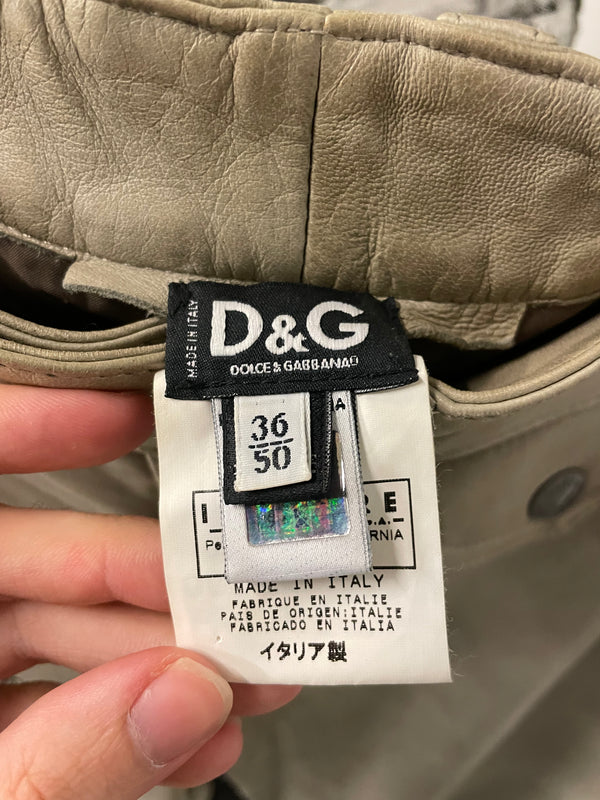 2000s Dolce & Gabbana leather biker pants