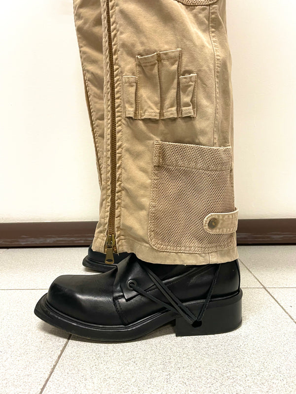 2004 Dolce & Gabbana full zipper cargo multi pockets pants