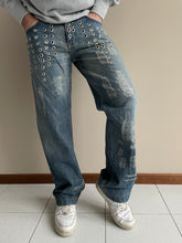 Load image into Gallery viewer, SS2006 Dolce &amp; Gabbana eyelet studded jeans
