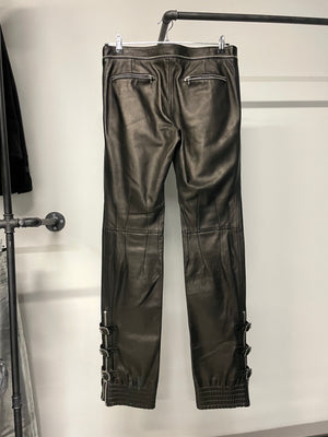 AW2003 Dolce & Gabbana leather bondage biker pants