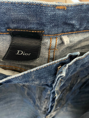 AW2007 Dior Homme waxed blue denim