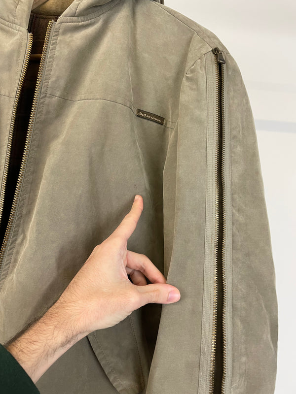AW2003 Dolce & Gabbana zip sleeve bomber jacket
