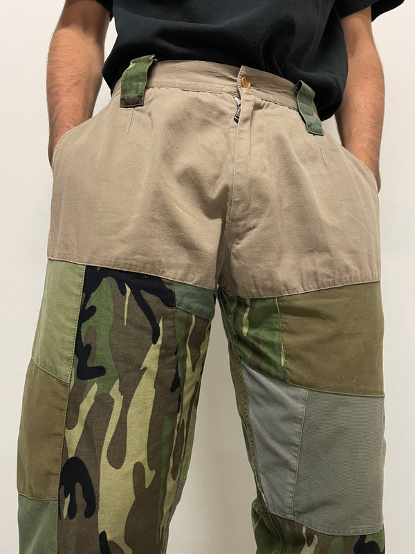 2000s Dolce & Gabbana Hybrid Military patchwork pants