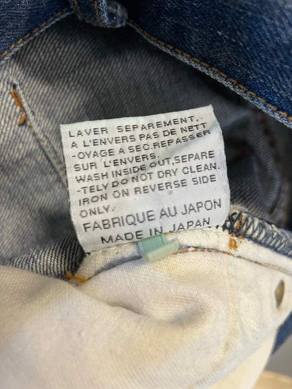 AW2007 Dior Homme waxed blue denim