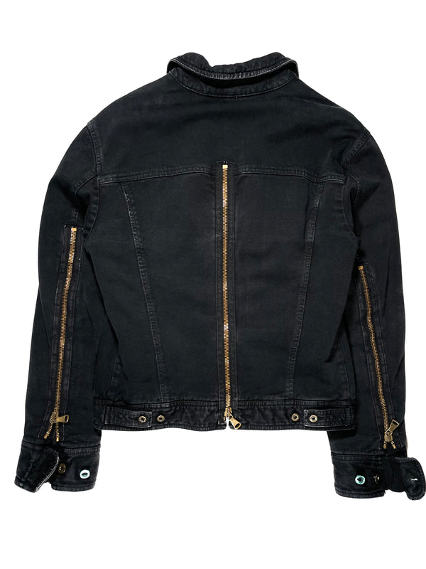 AW2003 back zip cotton bomber jacket