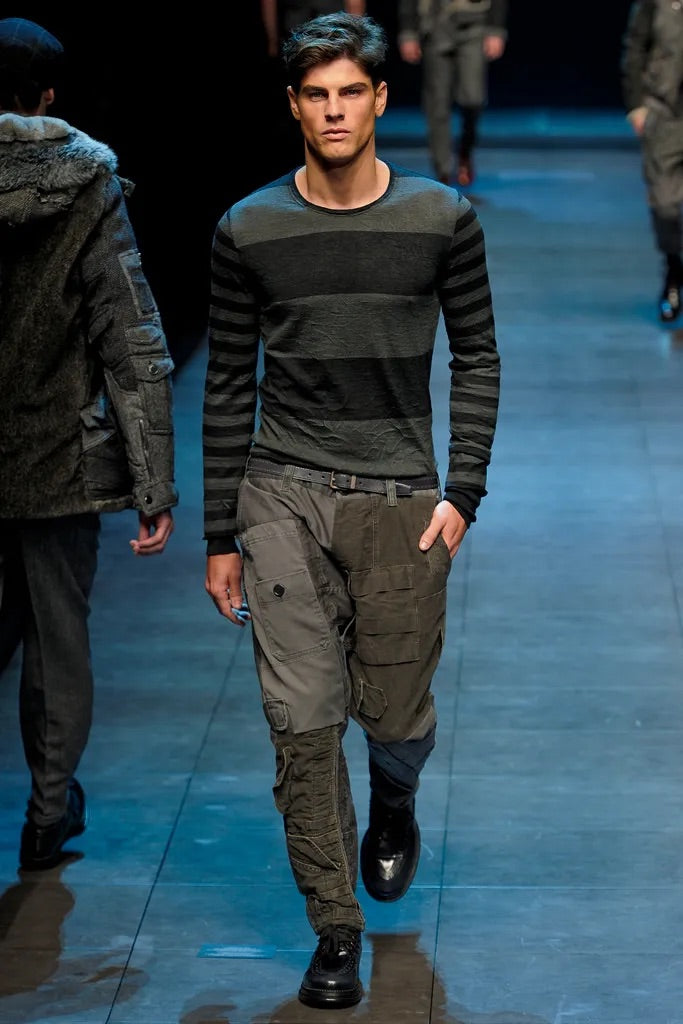 AW2011 Dolce & Gabbana patchwork reconstructed cargo pants