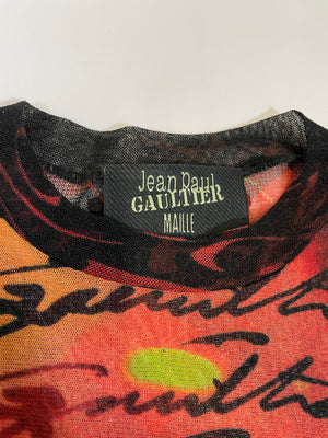 AW1997 Jean Paul Gaultier “fight racism” mesh top