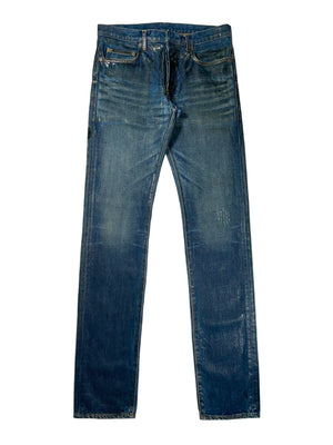 AW2007 Dior Homme waxed blue denim
