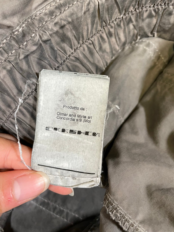 2000s Rick Owens dust grey creatch cargo pants