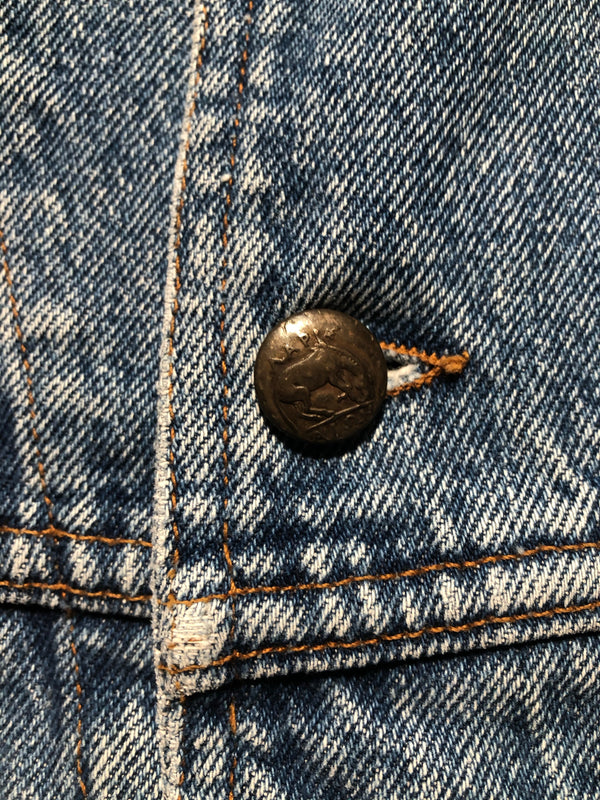 1980s Katharine Hamnett oversize cargo denim jacket