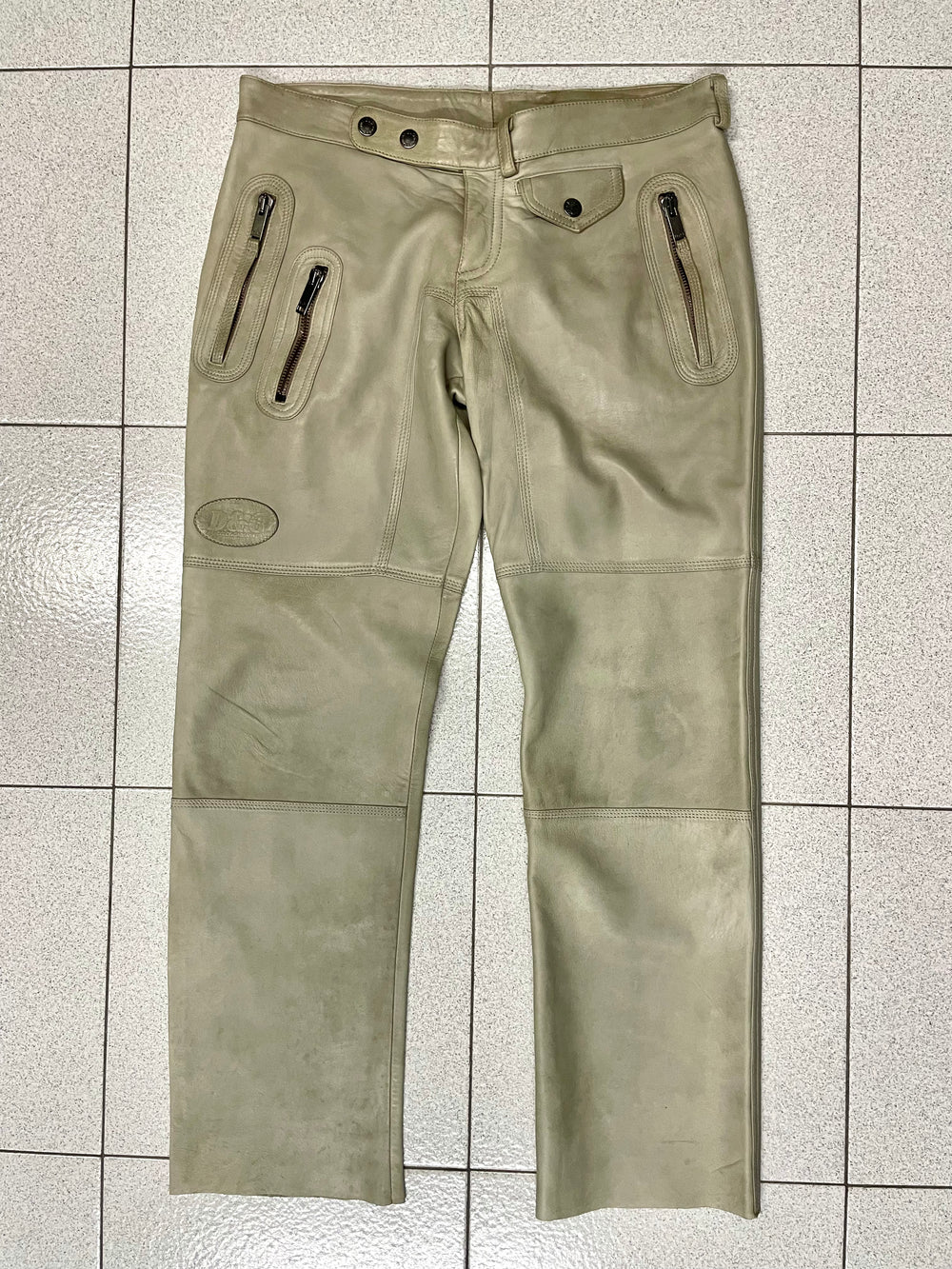 2000s Dolce & Gabbana leather biker pants